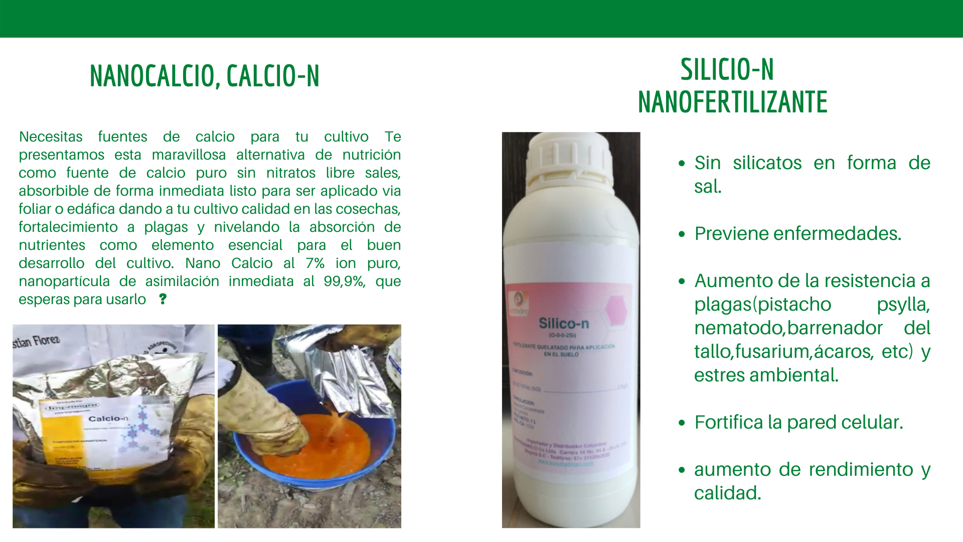 silicio y calcio